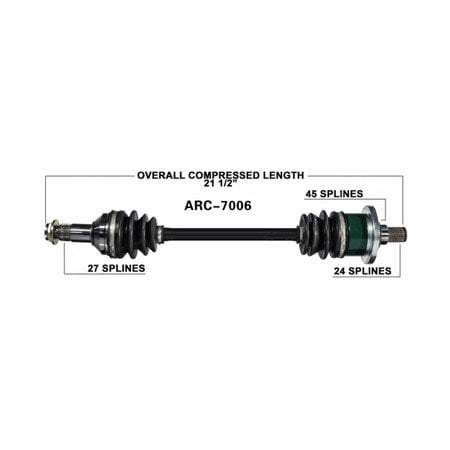 Wide Open OE Replacement CV Axle for ARCTIC FRONT LEFT 400/450/500/550/650/700/1 ARC-7006